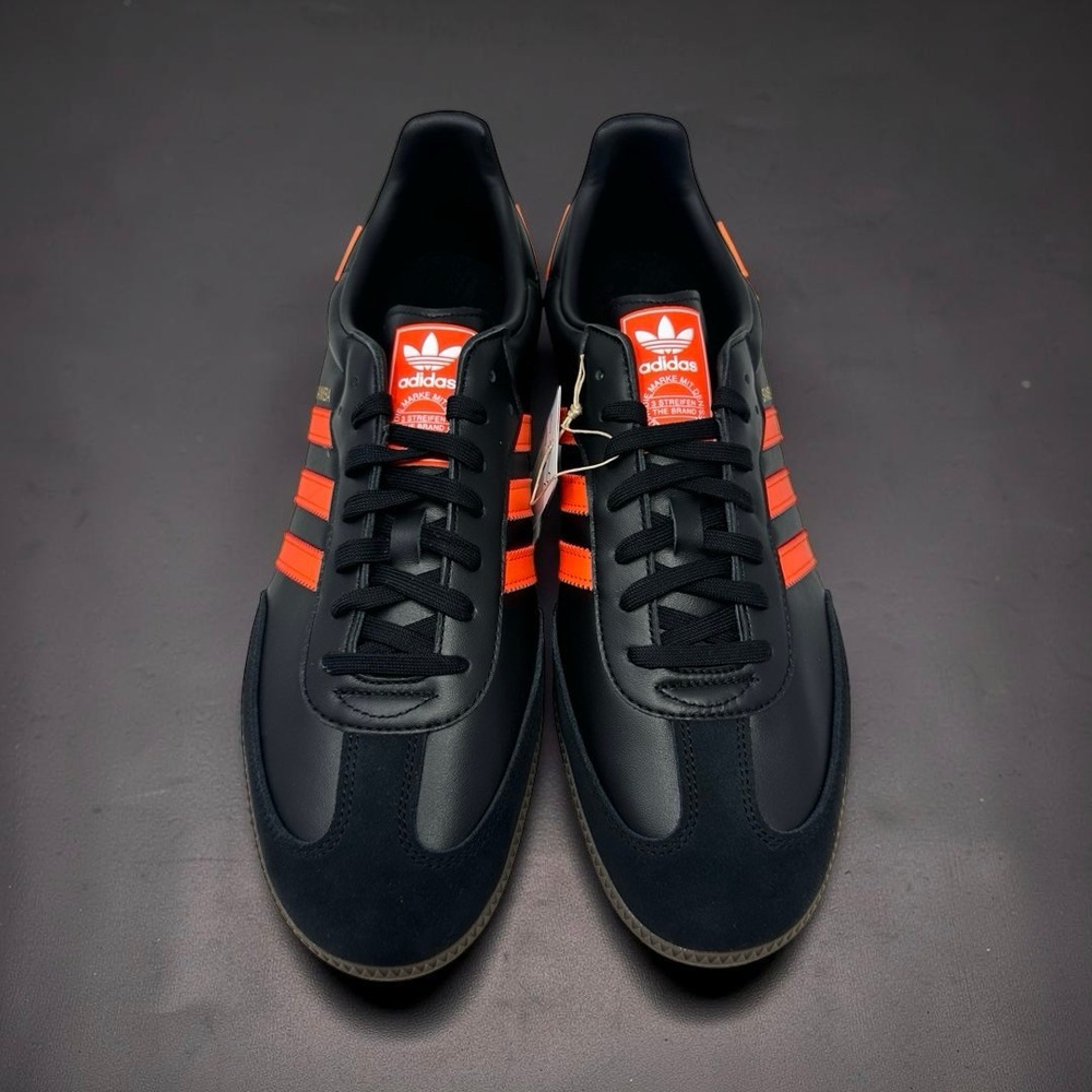 adidas Samba OG Core Black Impact Orange Gum Mens Shoes Size 14 Sneakers JR0910 - Picture 14 of 14